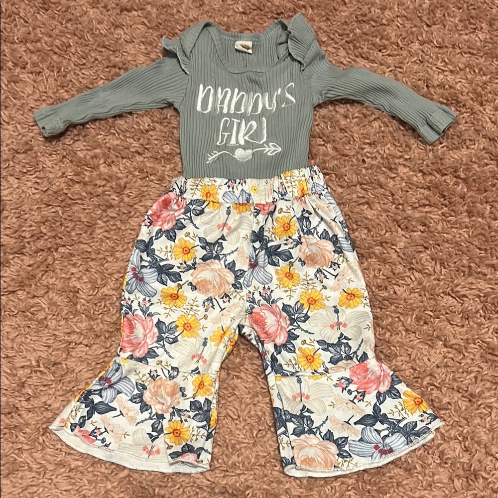 Daddy’s girl shirt with matching bell bottoms